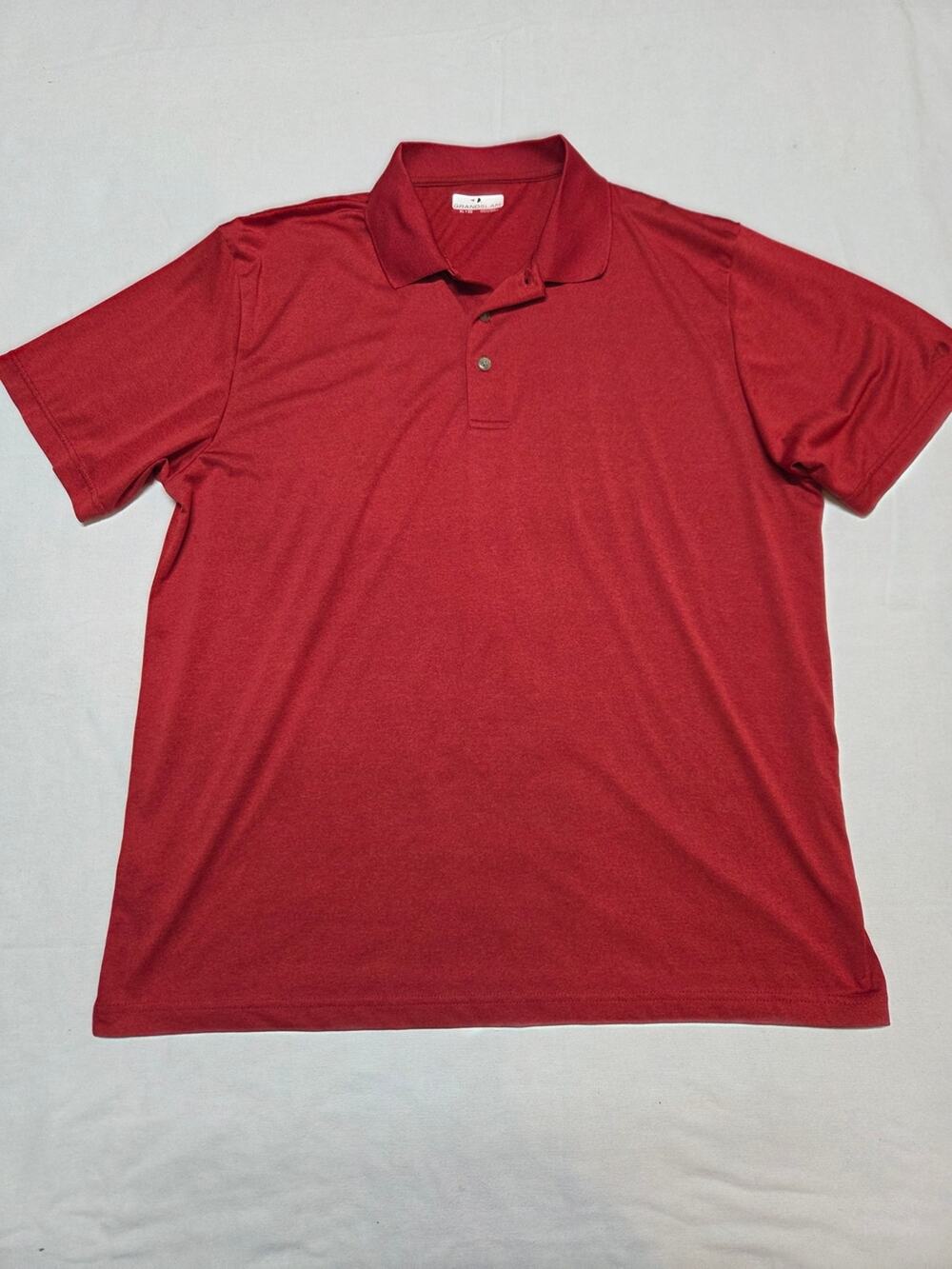 Grand Slam Men's Red Polo Shirt with Two-Button Placket Size XL